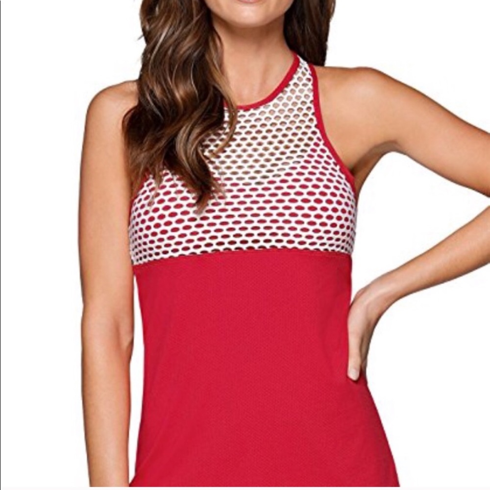 lorna jane red tank